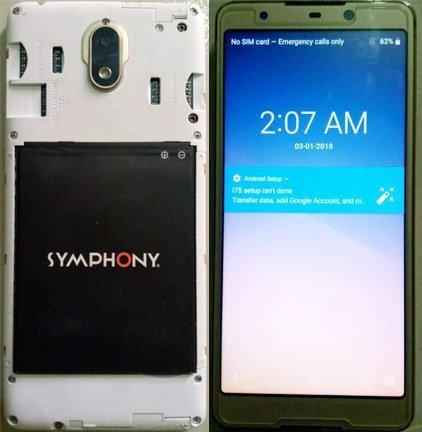 Symphony i75 flash file firmware,