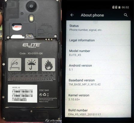 Elite X5 Flash File without password