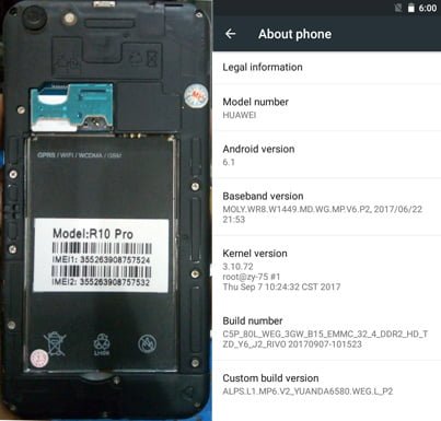 Huawei Clone R10 Pro flash file without password