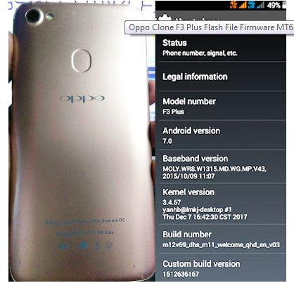 Oppo Clone F3 Plus Flash File without password