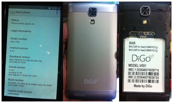 Digo v551 flash file without password