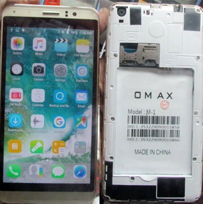 Omax M1 flash file without password