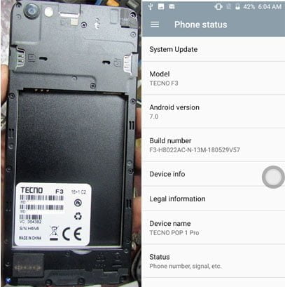 Tecno F3 flash file without password