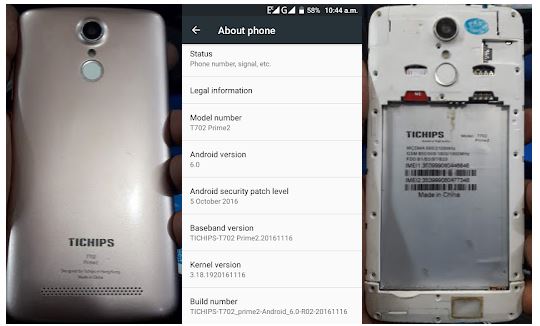Tichips T702 Prime2 Flash File without password
