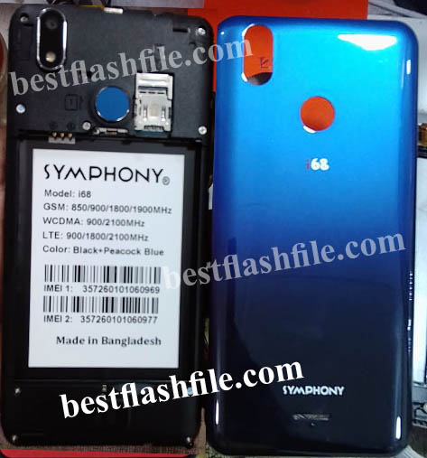 symphony i68 flash file without password