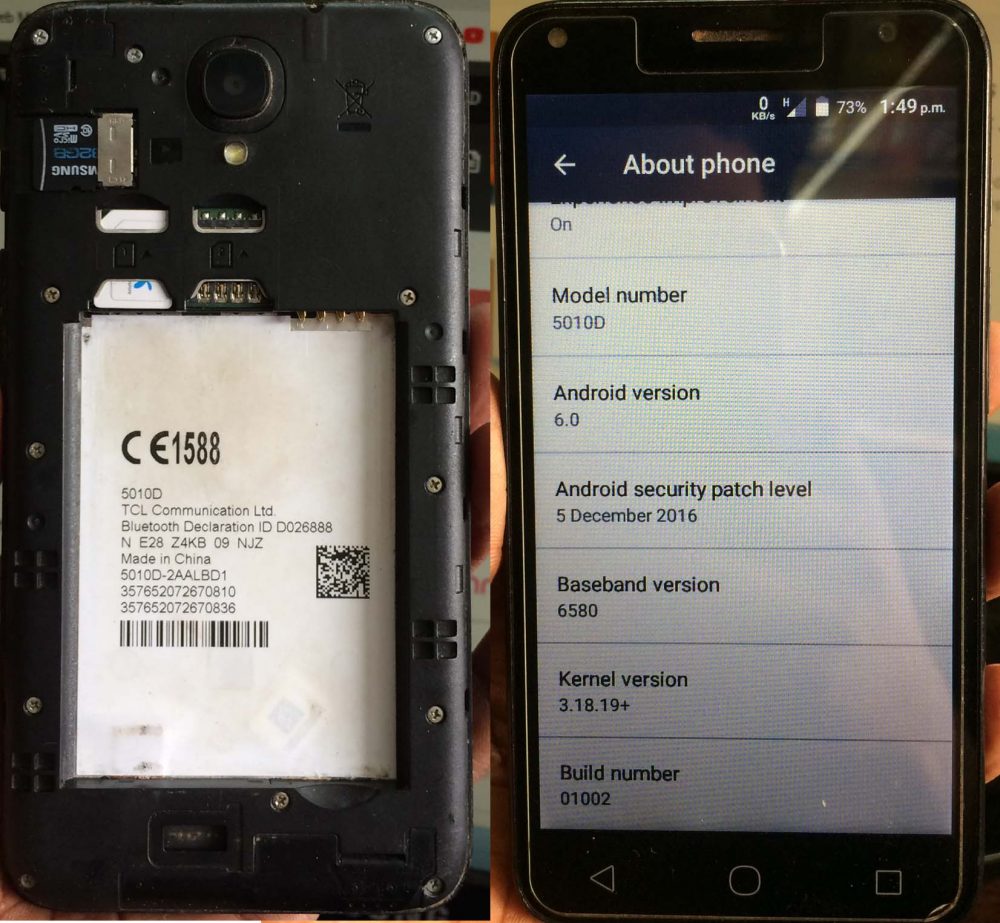 Alcatel Onetouch 5010D Firmware