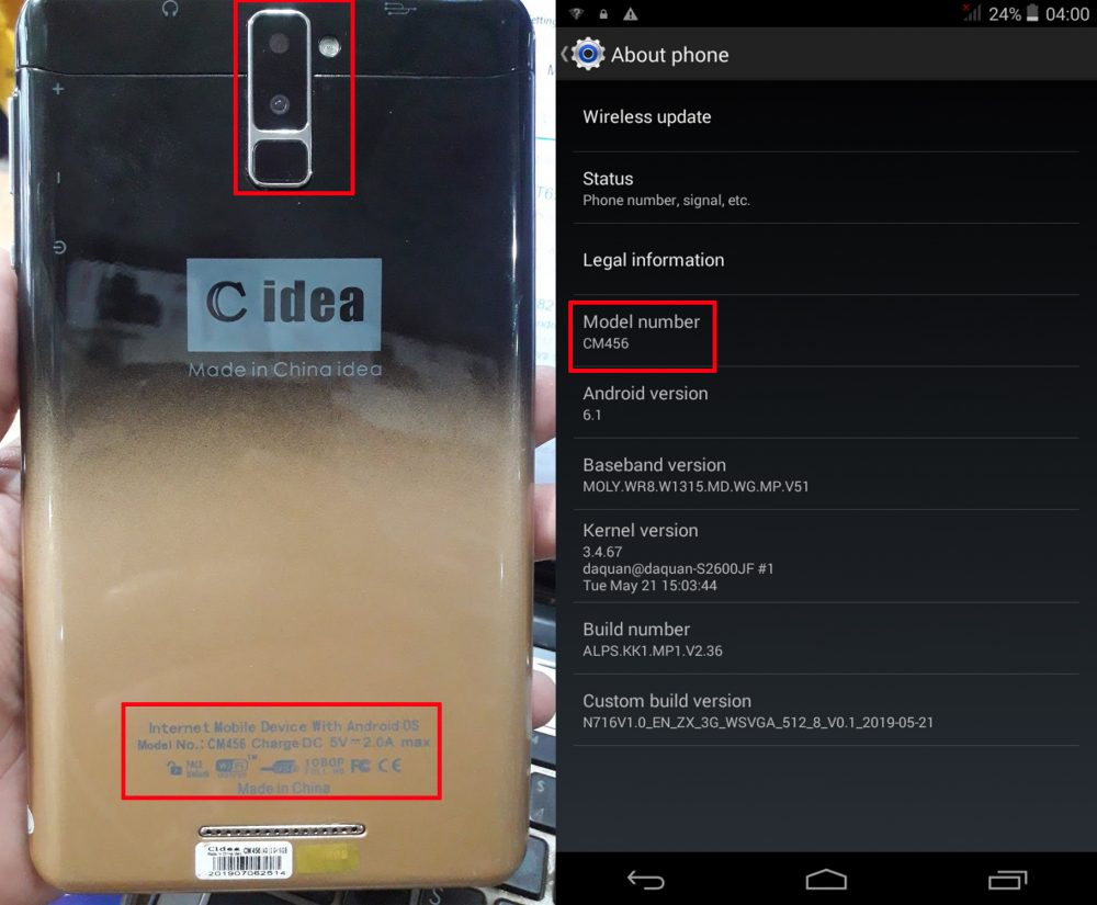 C idea CM456 Flash File Firmware Download