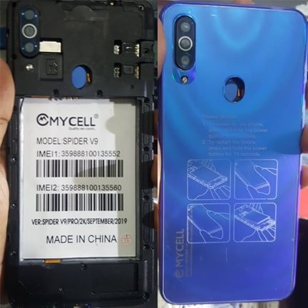 Mycell Spider V9 flash file firmware,