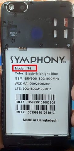 Symphony i74 flash file firmware,