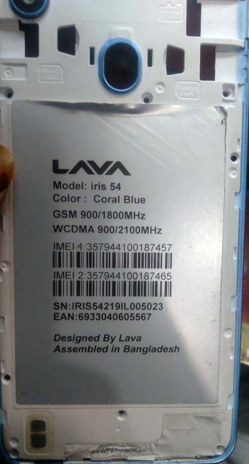 LAVA iris 54 flash file