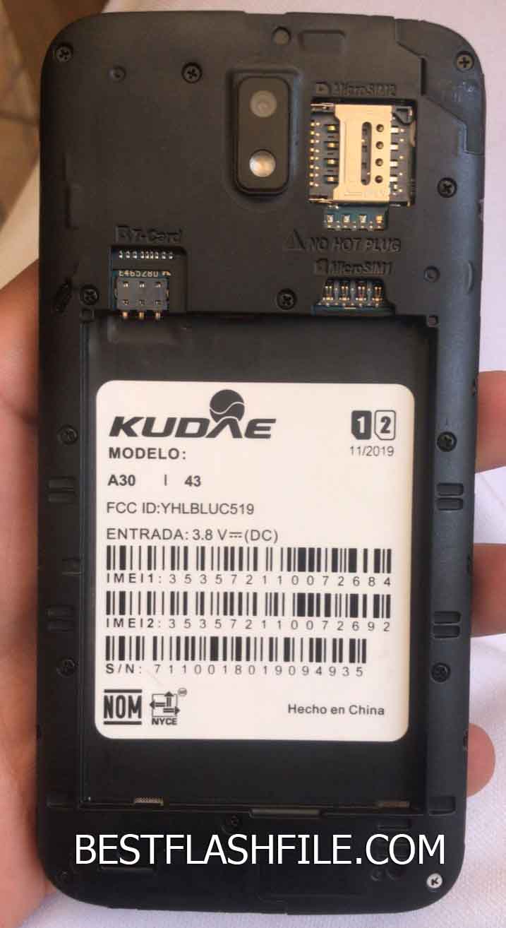 Blu Kudae A30 flash file firmware,