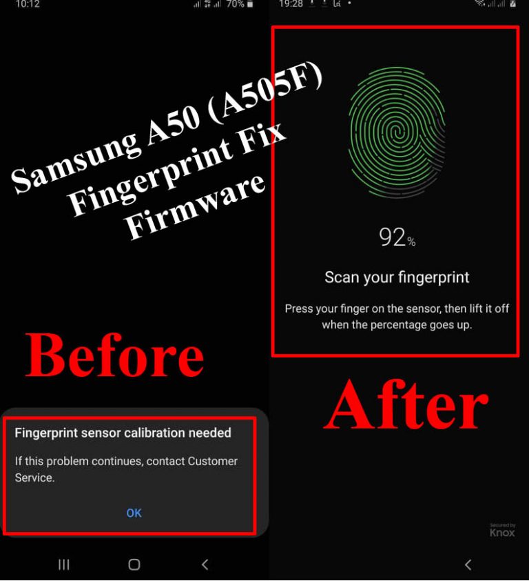 samsung a50 fingerprint sensor calibration needed