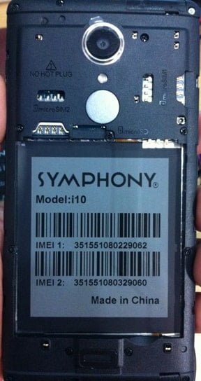 Symphony i10 Flash File Dead recovery Firmware