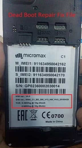 Micromax C1 flash file firmware,