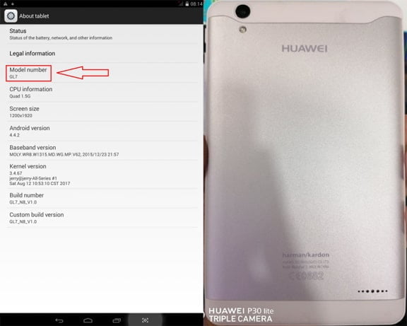 Huawei MediaPad T3 GL7 flash file firmware,