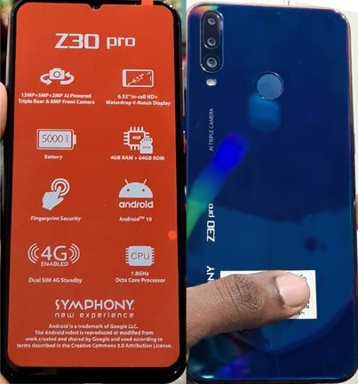 Symphony Z30 Pro flash file firmware,