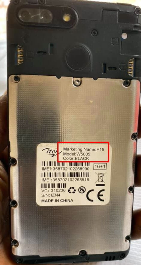 iTel P15 W5005 flash file firmware,