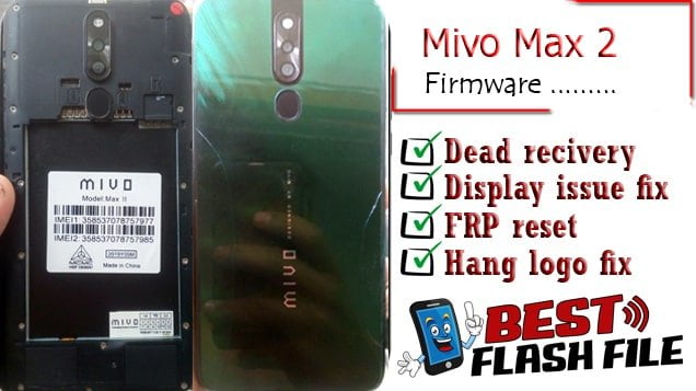 Mivo Max II flash file firmware,