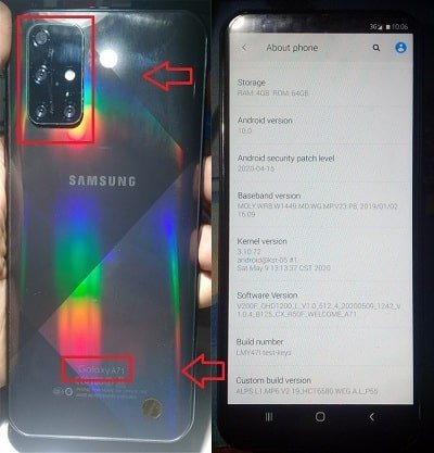 Samsung Clone A71 flash file firmware