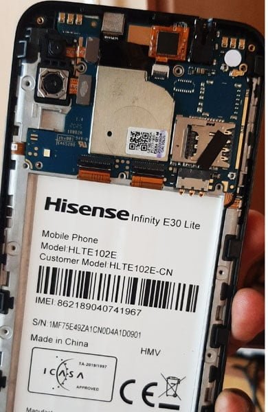 Hisense Infinity E30 Lite flash file firmware,