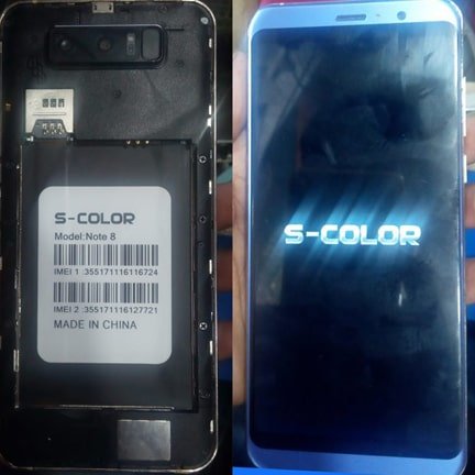 S-Color Note 8 flash file firmware,