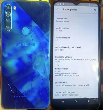 Samsung Clone A61 flash file firmware,