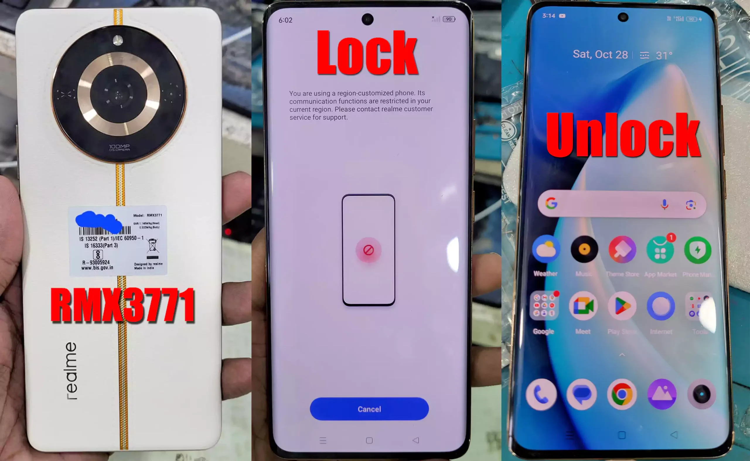 Realme 11 Pro RMX3771 Sim Network Unlock File