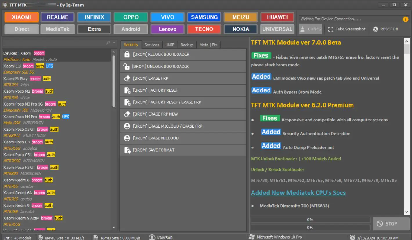 TFT MTK Module Tool