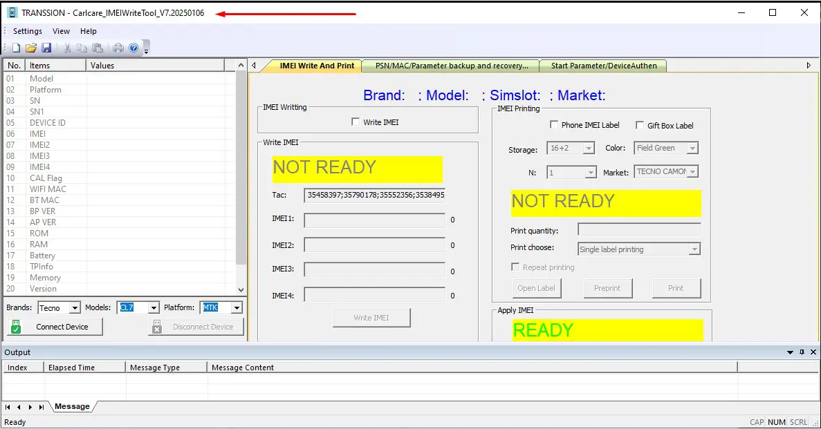 CALCARE IMEI REPAIR AftersalesTool